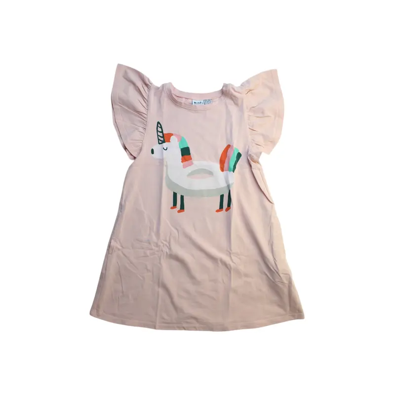 Minti Unicorn Short Sleeve Dress 7Y