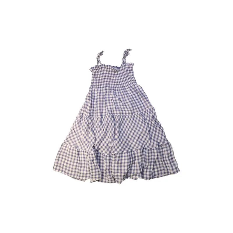 Buho Checkered Sleeveless Dress, Size 8Y