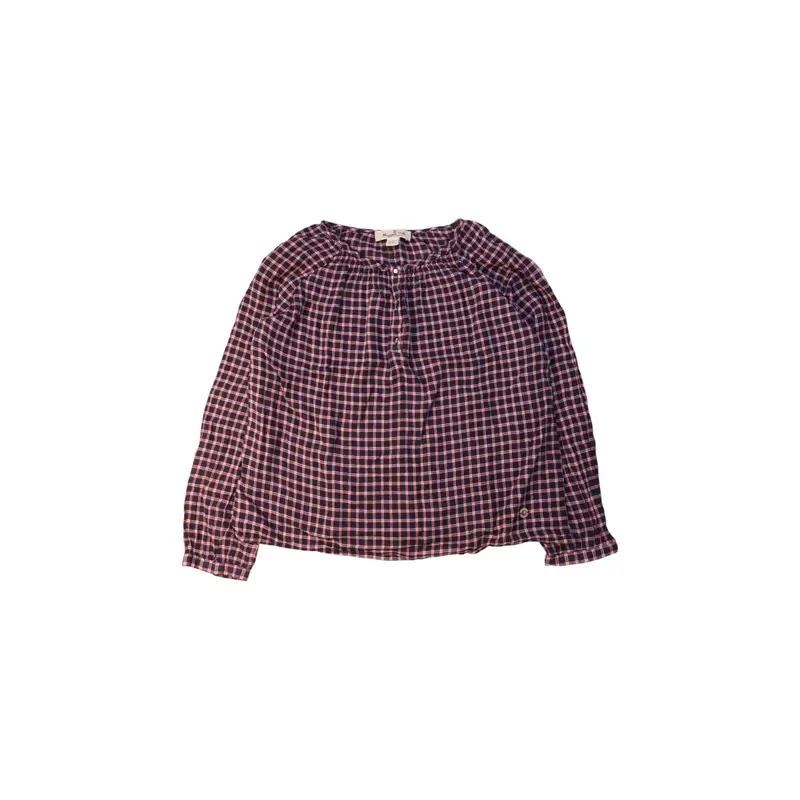Massimo Dutti Checkered Long Sleeve Shirt - Size 7Y-8Y