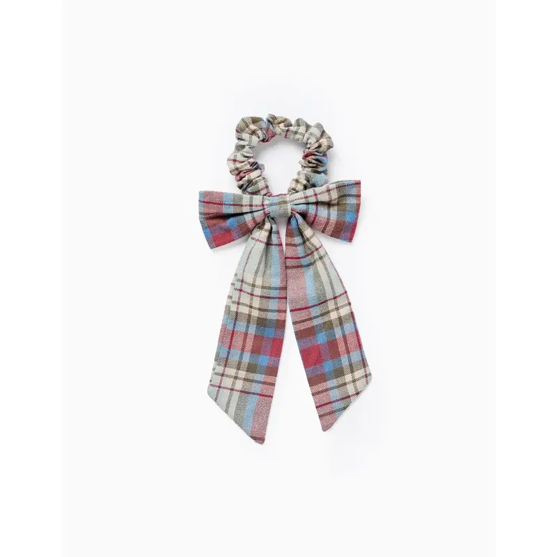 Checked Scrunchie with Bow for Babies and Girls 'B&S' , Multicolour
