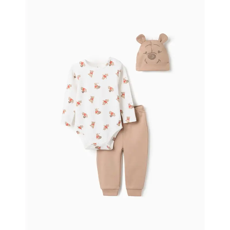 3-piece Set for Newborns 'Winnie the Pooh', White/Beige