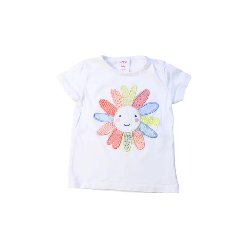 Seed Smiley Flower Short Sleeve T-Shirt Size 0-3M
