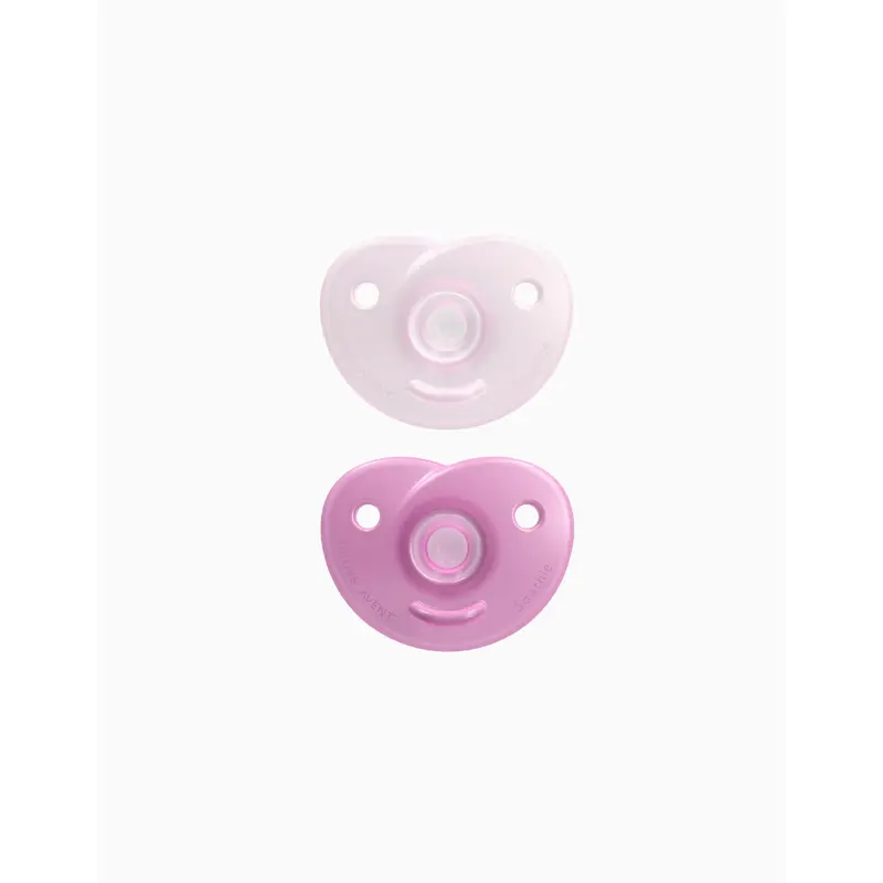 Pack of 2 Soothie Philips Avent Soothers for Girls, 0-6M