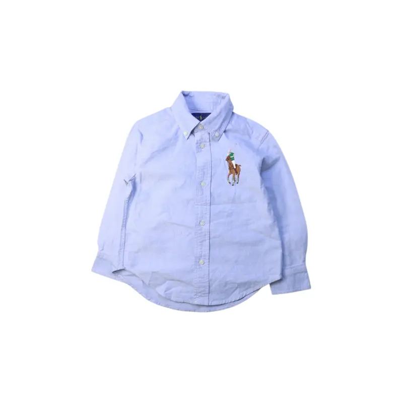 Ralph Lauren Long Sleeve Polo Bear Shirt 3T