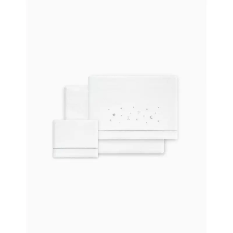 Bedding Set 3 Pcs Interbaby Flannel 60X120cm, Grey