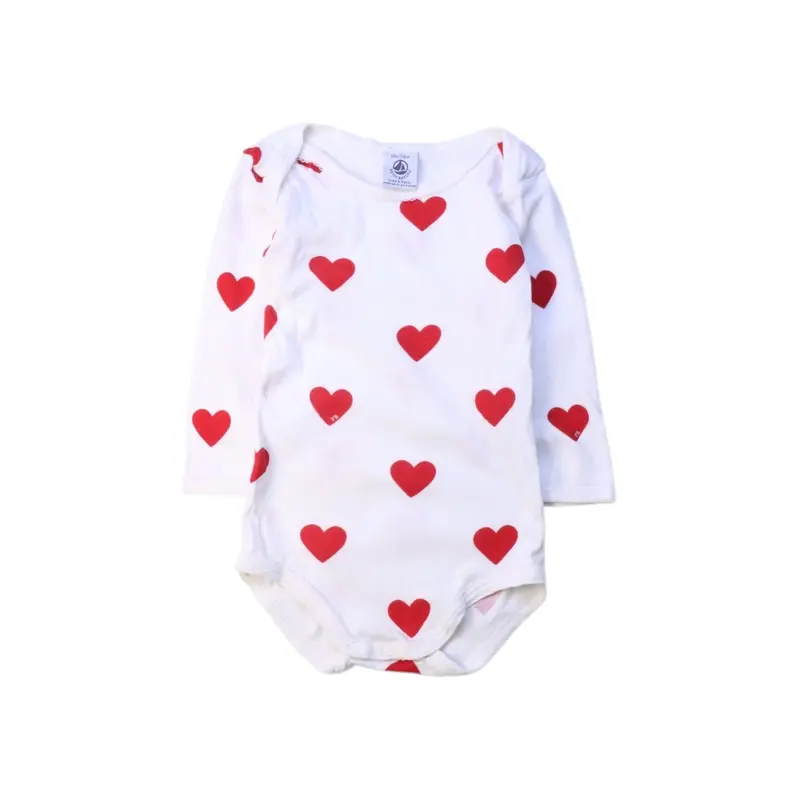 Petit Bateau Heart Print Bodysuit 6-12M