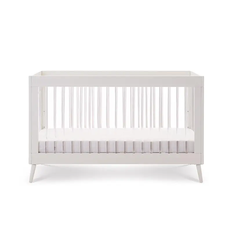Obaby Maya Cot Bed - Scandi White + Acrylic