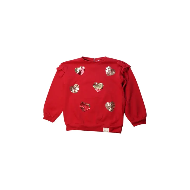 Mayoral Heart Embellished Sweatshirt Size 5T