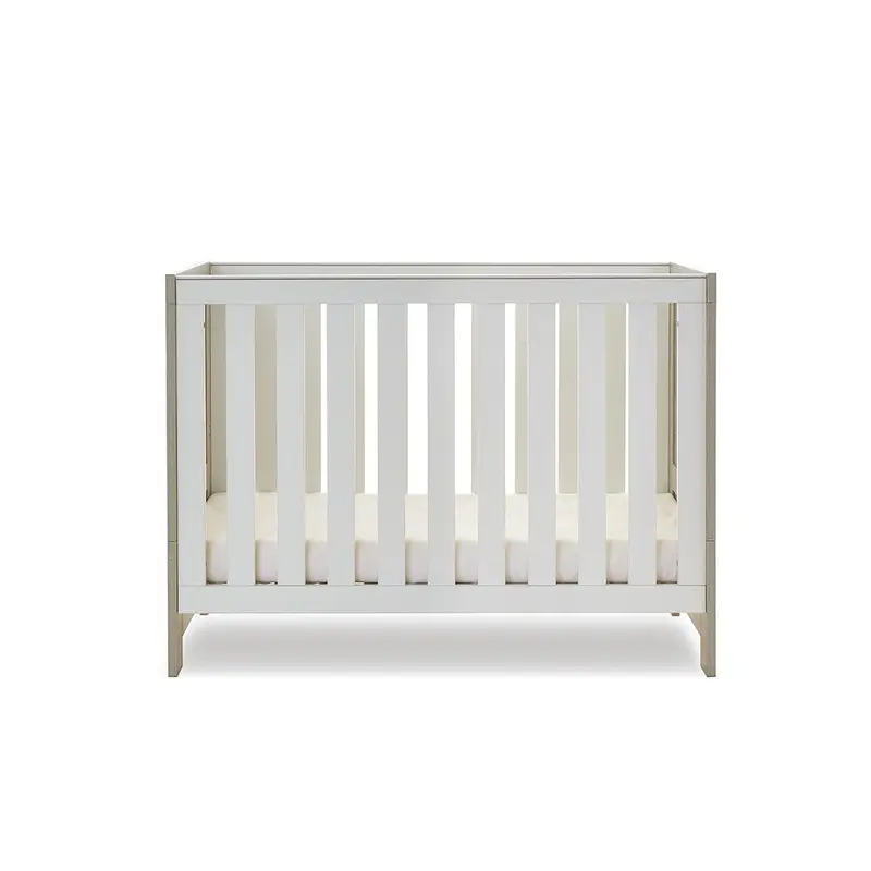 Obaby Nika Mini Cot Bed - Grey Wash + White