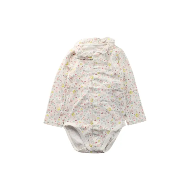 Petit Bateau Floral Long Sleeve Bodysuit - Size 12-18M
