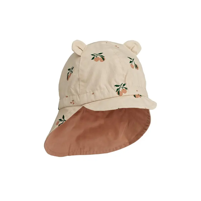 Liewood Gorm Reversible Sun Hat With Ears - Peach Seashell - Pale Tuscany