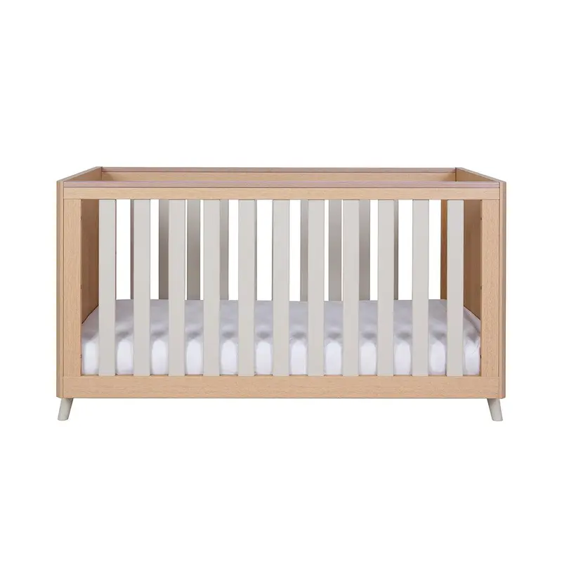 Tutti Bambini Fika Cot Bed - Light Oak/White Sand