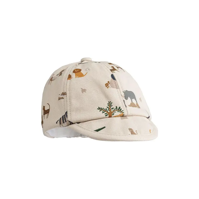Liewood Tone Baby Printed Cap - All Together - Sandy