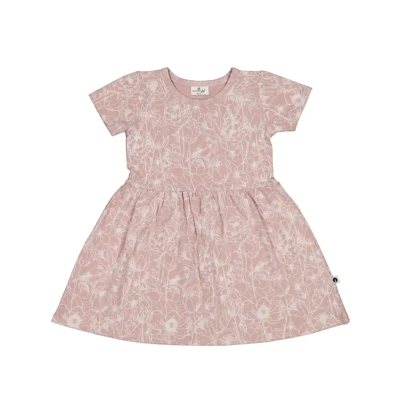 Burrow & Be Short Botanichaos Cap Sleeve Dress 12M - 5T