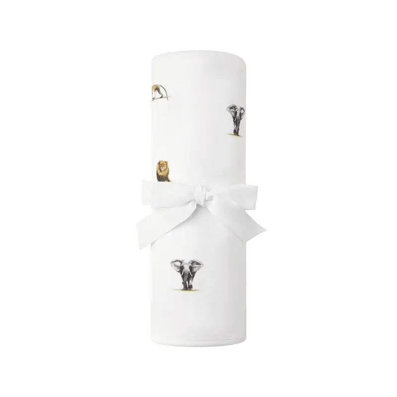 Rosa & Blue Baby Blanket  - Safari