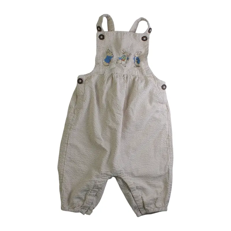Jojo Maman Bb Embroidered Animal Long Overalls 18-24M