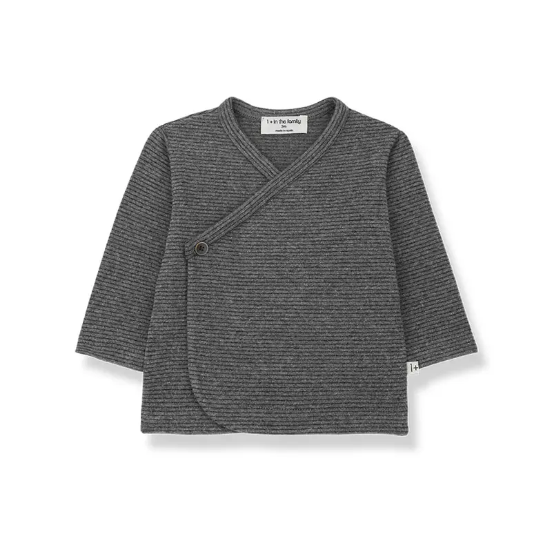 1+ in the family Sol Newborn Shirt - Grey