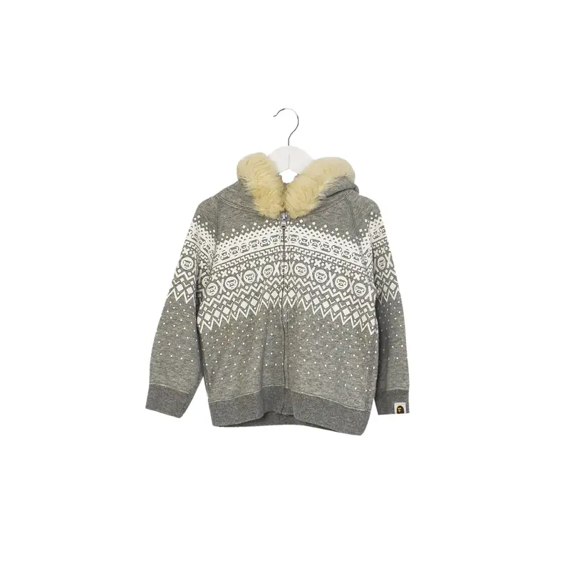 Fur Trim Sweatshirt 2T (100cm)