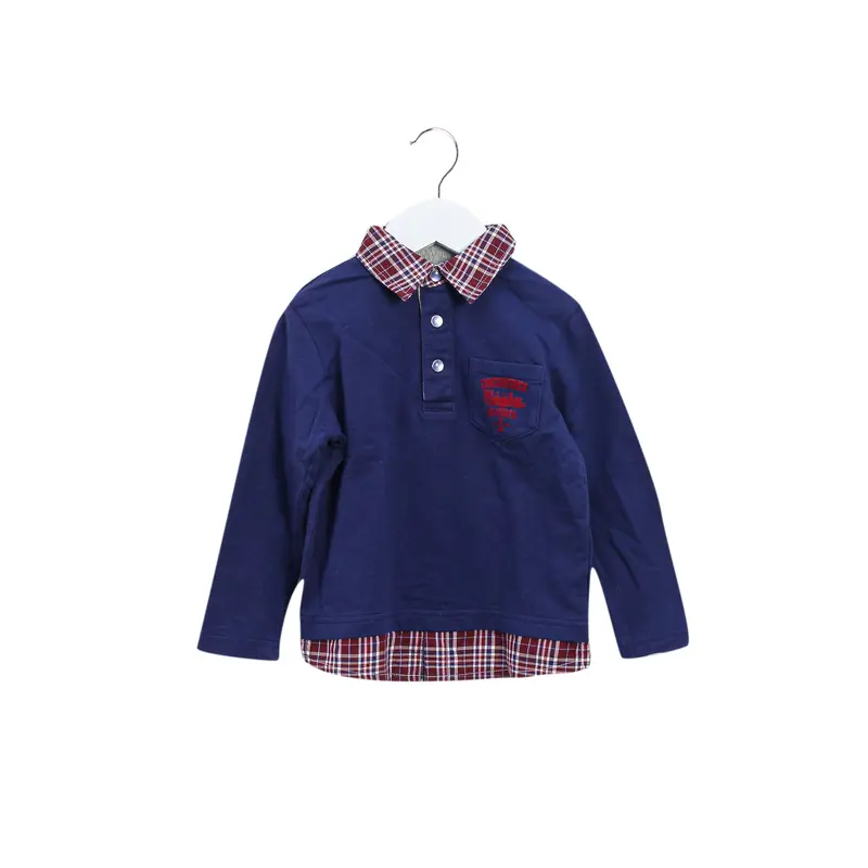 Chickeeduck Long Sleeve Polo 2T - 3T (100cm)