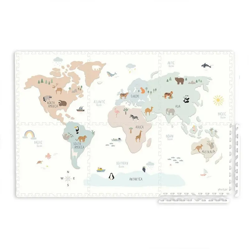 Play & Go Tiloo Puzzle Play Mat - World Map