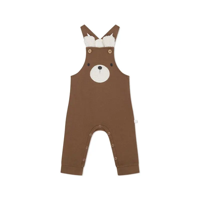MORI Bear Face Dungarees - Brown