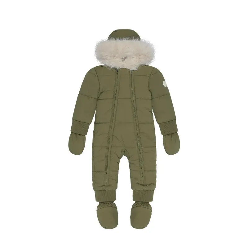 MORI Recycled Waterproof Faux Fur Lined Snowsuit - Olive