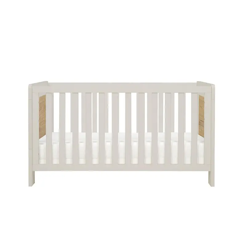 Tutti Bambini Essentials Alba Mini Cot Bed - White Sand / Distressed Oak