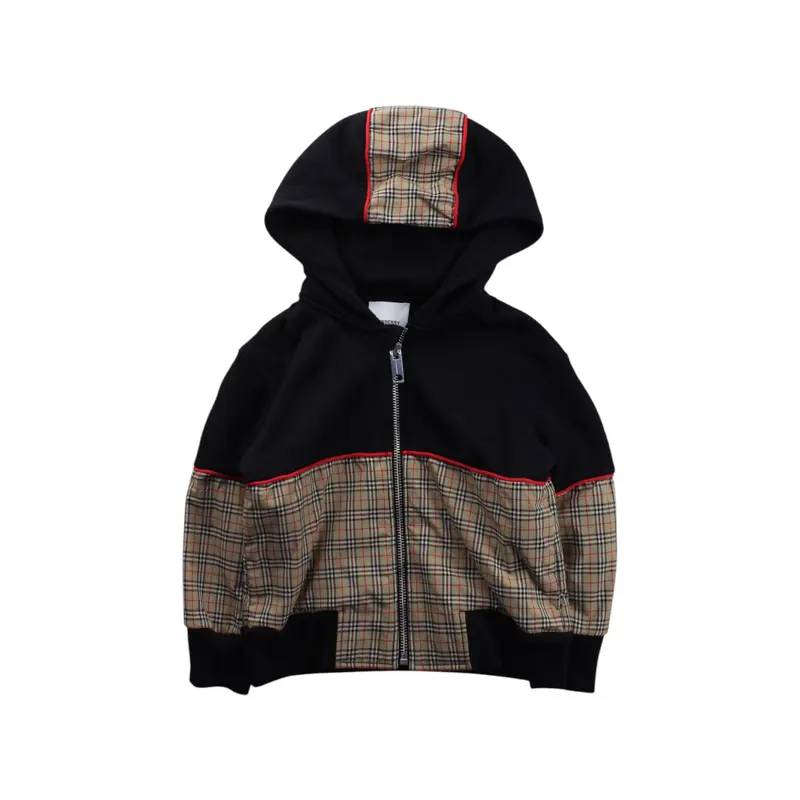 Burberry Checkered Hoodie Sweatshirt 3T