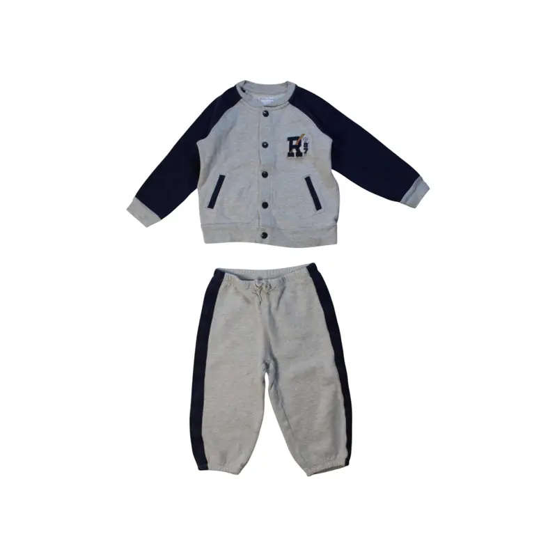 Ralph Lauren Buttoned Sweatshirt And Sweatpants Set 12-18M