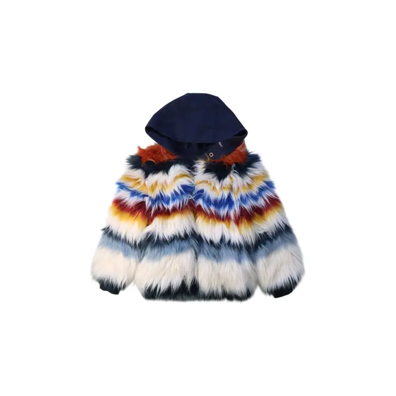 IKKS Colorful Faux Fur Coat 4T