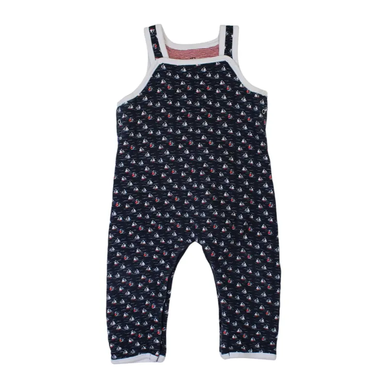 Petit Bateau Nautical Pattern Long Overalls 18-24M