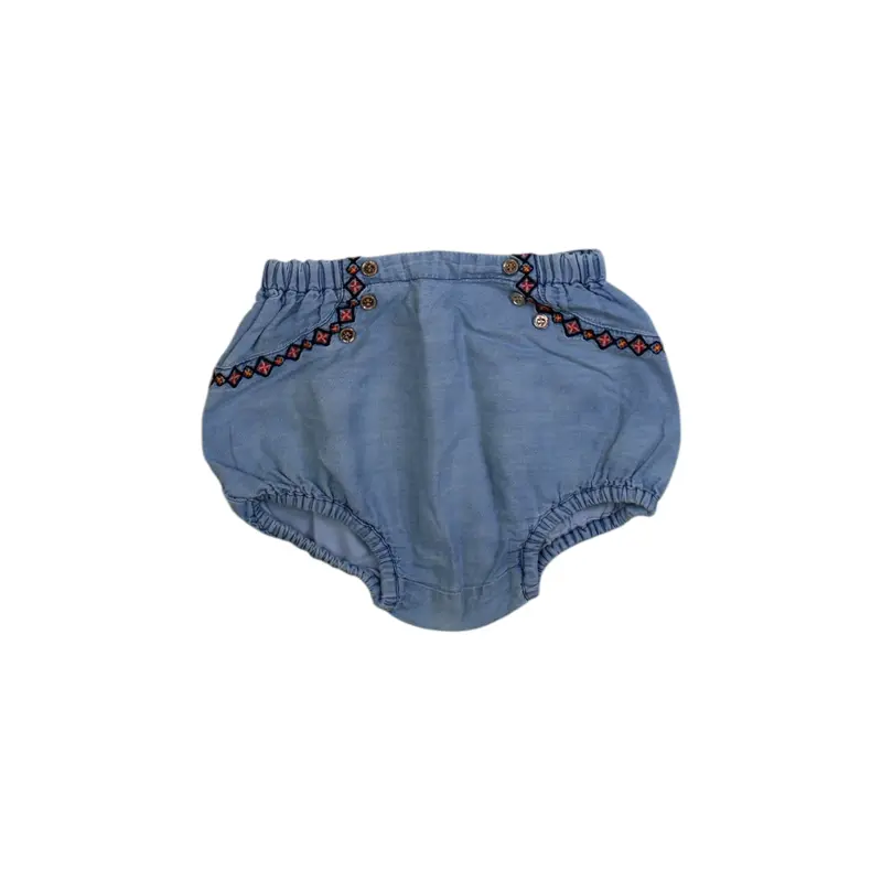 Velveteen Embroidered Bloomers 12-18M