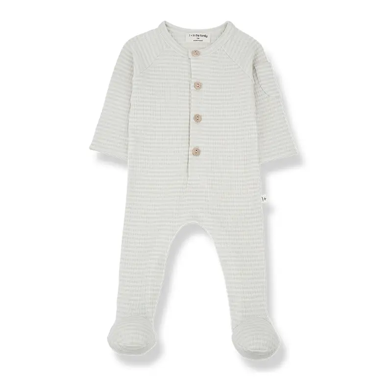 1+ in the family Guim Jumpsuit With Feet - Pale Aqua
