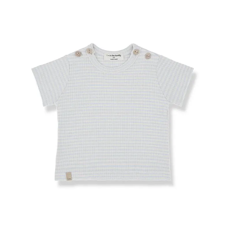 1+ in the family Jon Short Sleeve T-Shirt - Misty Blue