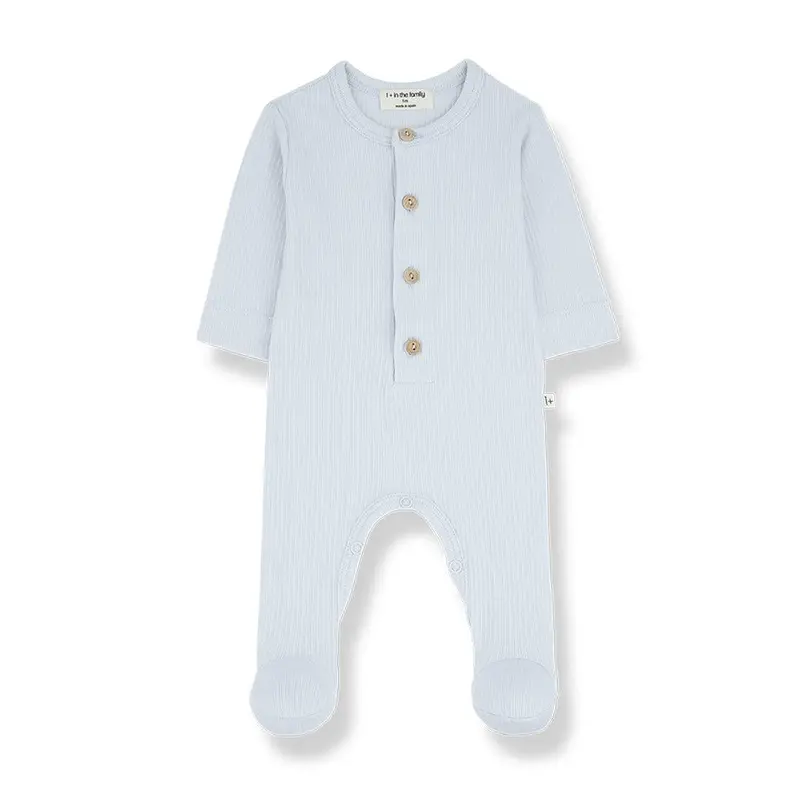 1+ in the family Nino Jumpsuit With Feet - Misty Blue