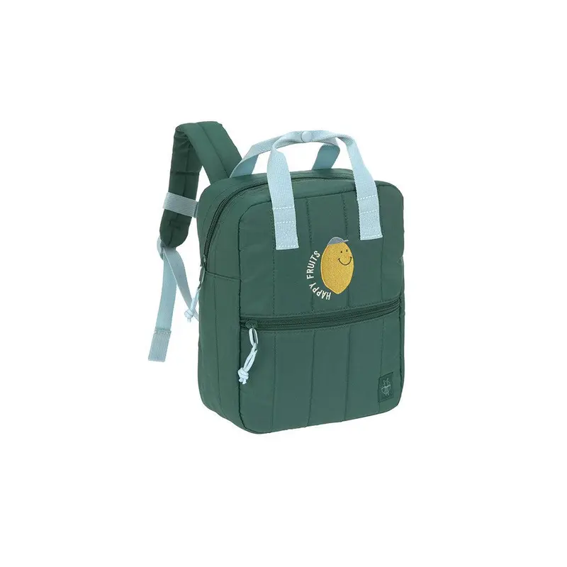Lassig Mini Square Backpack - Dark Green/Light Blue - Little Gang Lemon