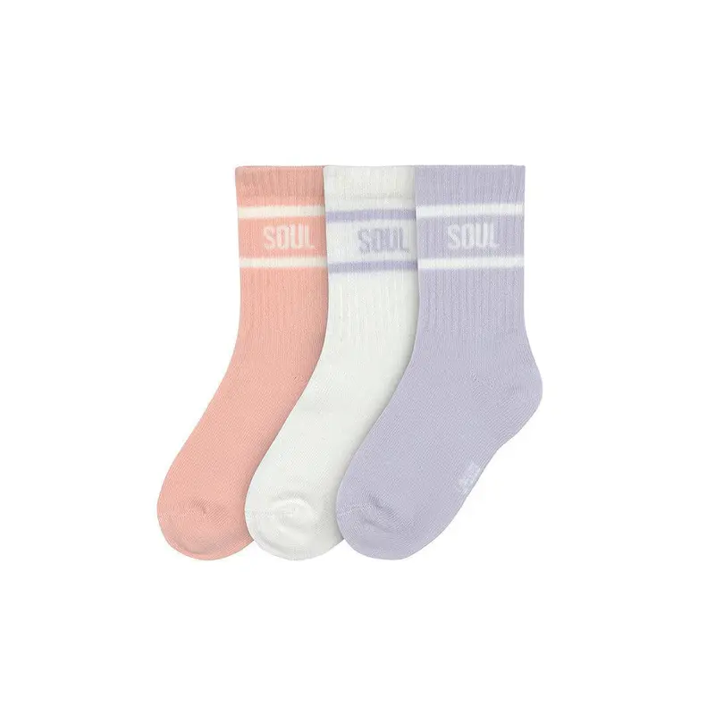 Lassig Tennis Socks - 3 Pack - Pastel Lilac - Peach