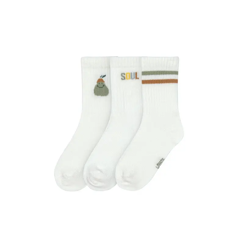 Lassig Tennis Socks - 3 Pack - White - Pear