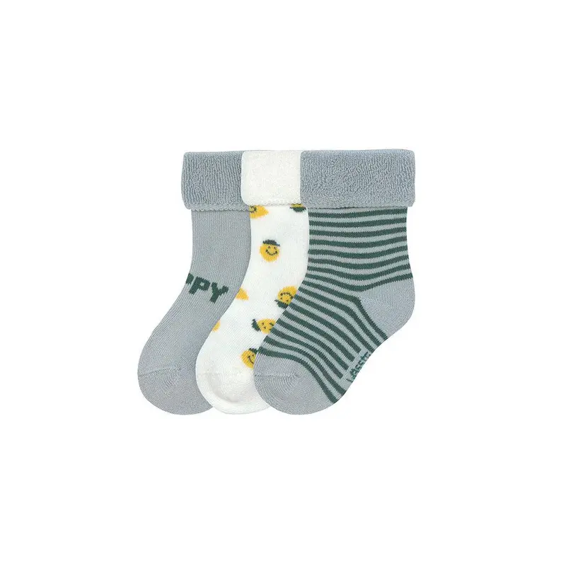 Lassig Terry Socks - 3 Pack - Light Blue - Lemon