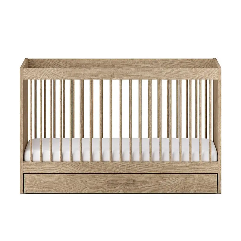 Silver Cross Geneva Cot Bed - Oak