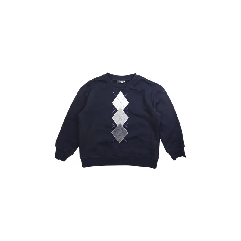 Comme Ca Ism Argyle Crewneck Sweatshirt - Size 5T
