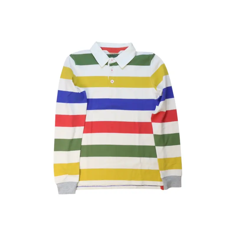 Boden Long Sleeve Striped Polo 13Y