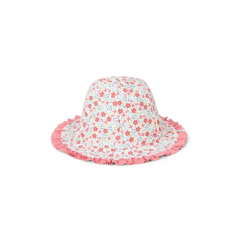 Little Dutch Reversible Hat - Sunny Flowers Multicolour