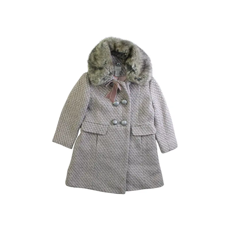Monsoon Faux Fur Collar Coat 3-4T