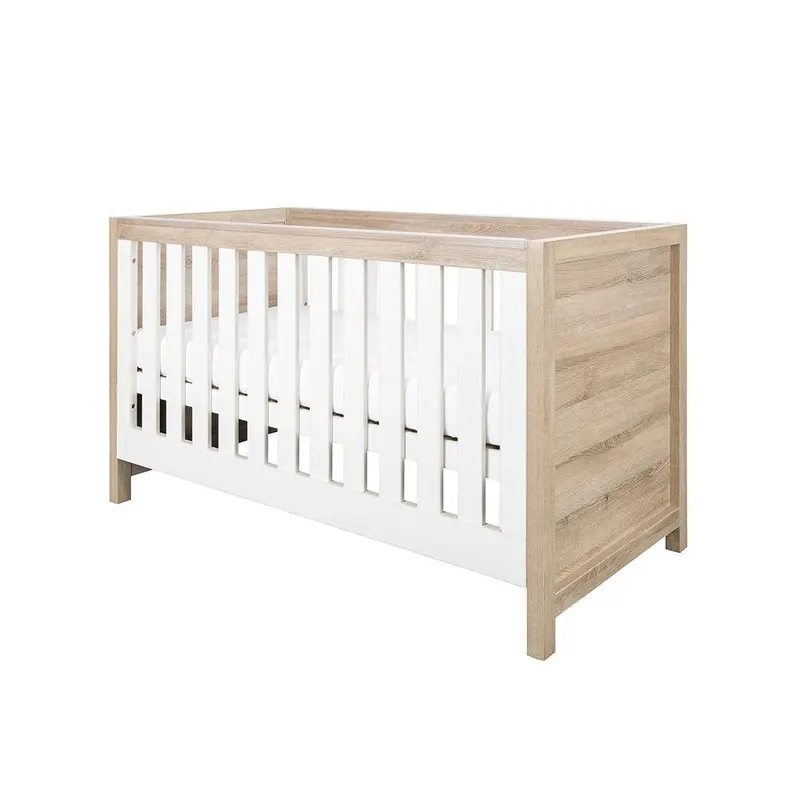 Tutti Bambini Modena 3 in 1 Cot Bed - White/Oak