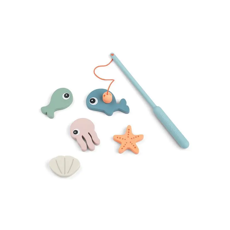 Done By Deer Bath Fishing Toy - Sea Friends Colour Mix