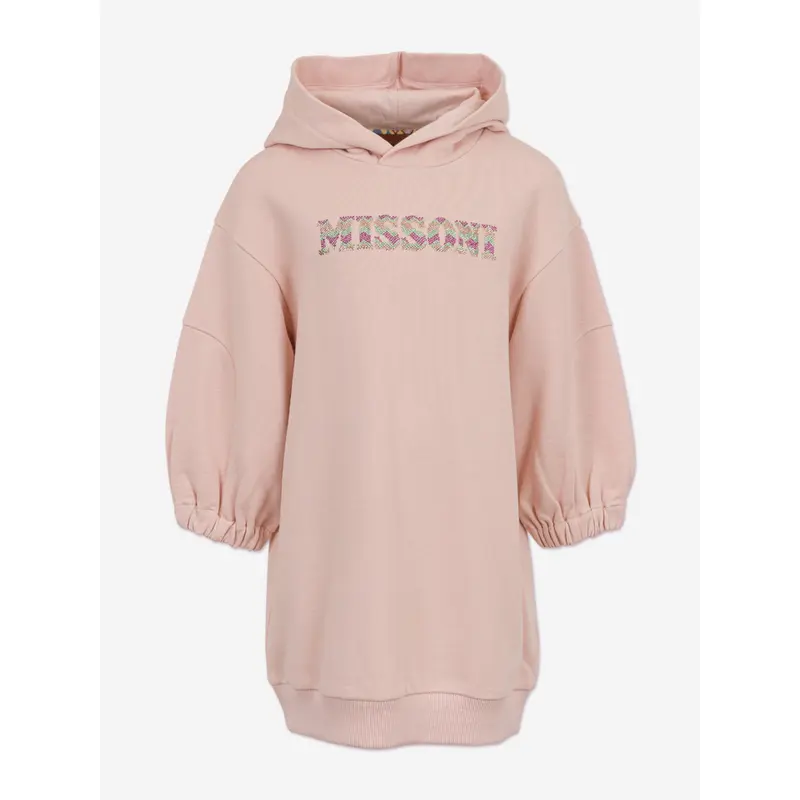 Missoni Girls Logo Sweater Dress in Pink
