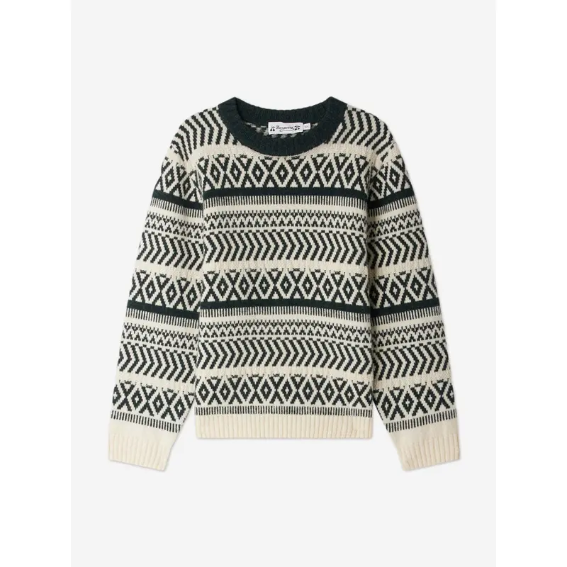 Bonpoint Boys Jasiel Wool Knit Jumper in Ivory