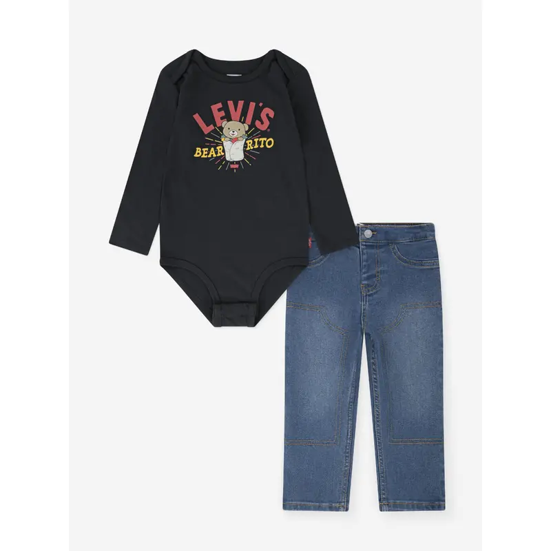 Levi's Baby Boys Bear Jeans Set in Black
