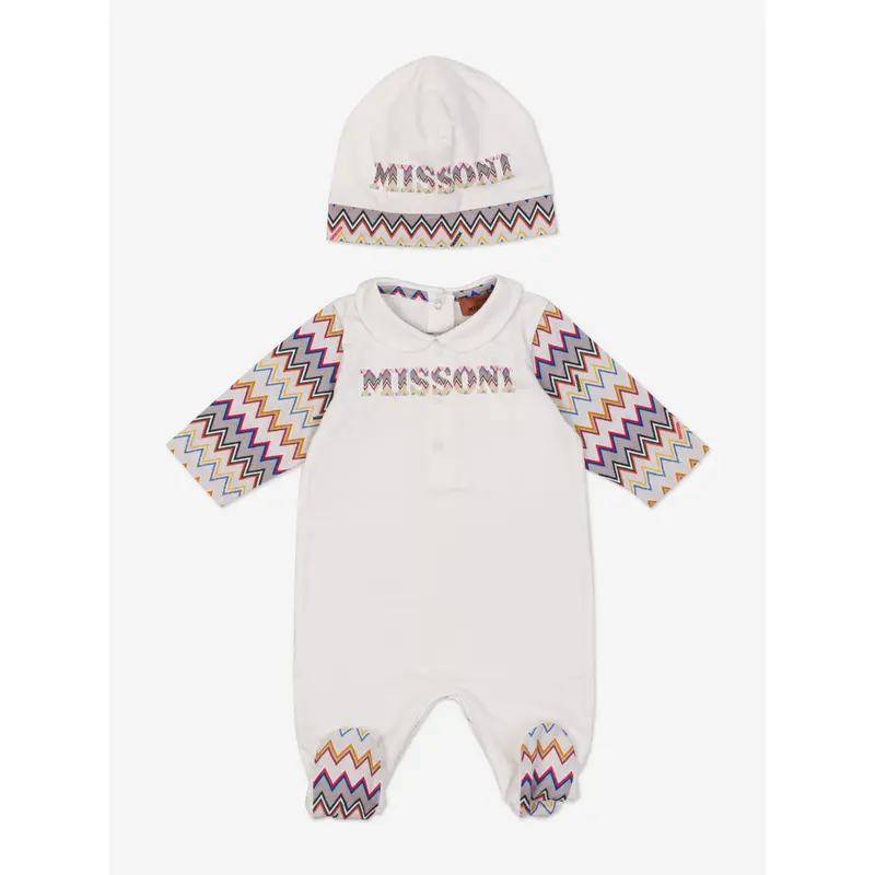 Missoni Baby Boys Zigzag Babygrow Set in Multicolour